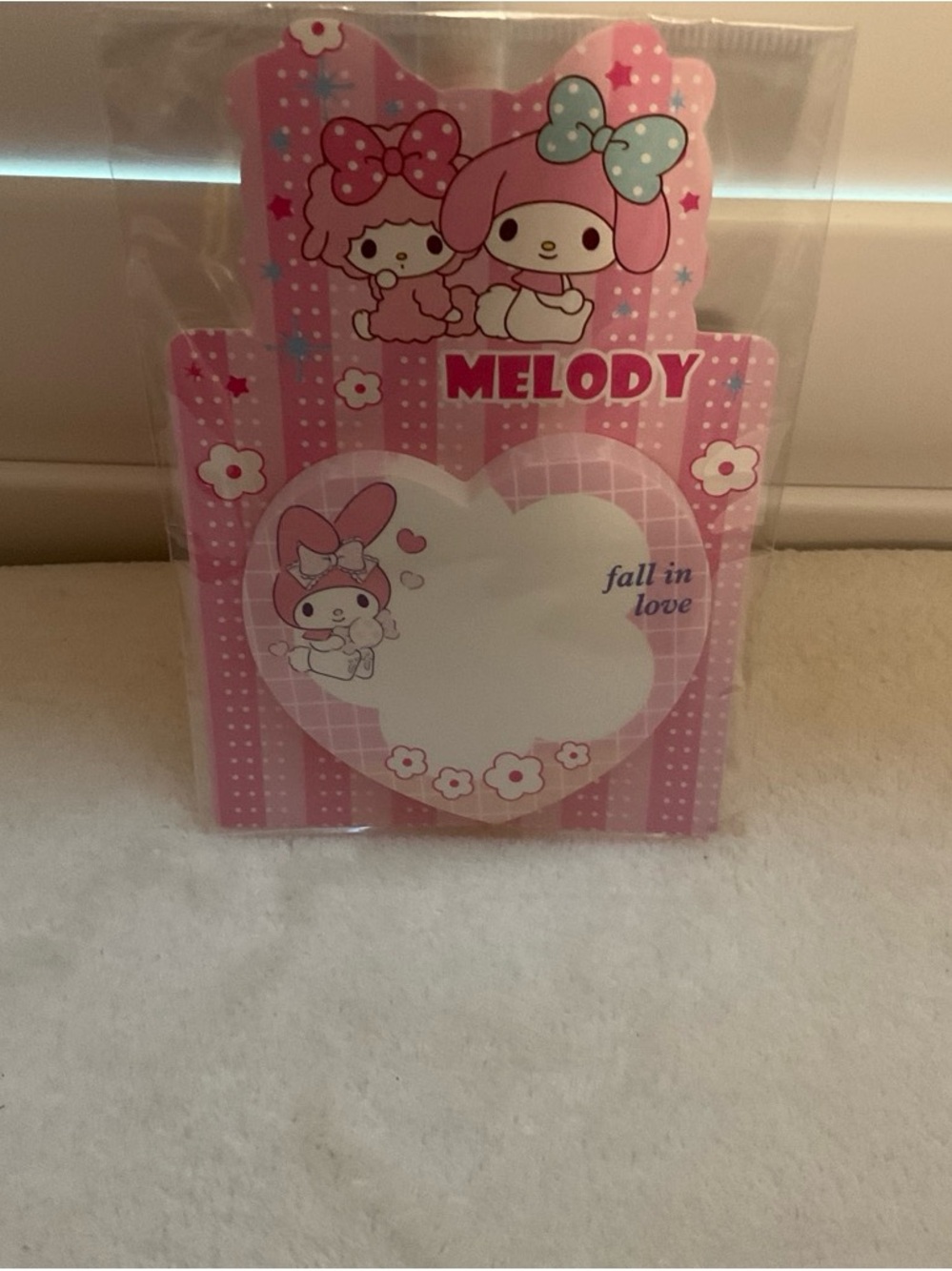 Sanrio Melody Pink Heart Sticky Notes
